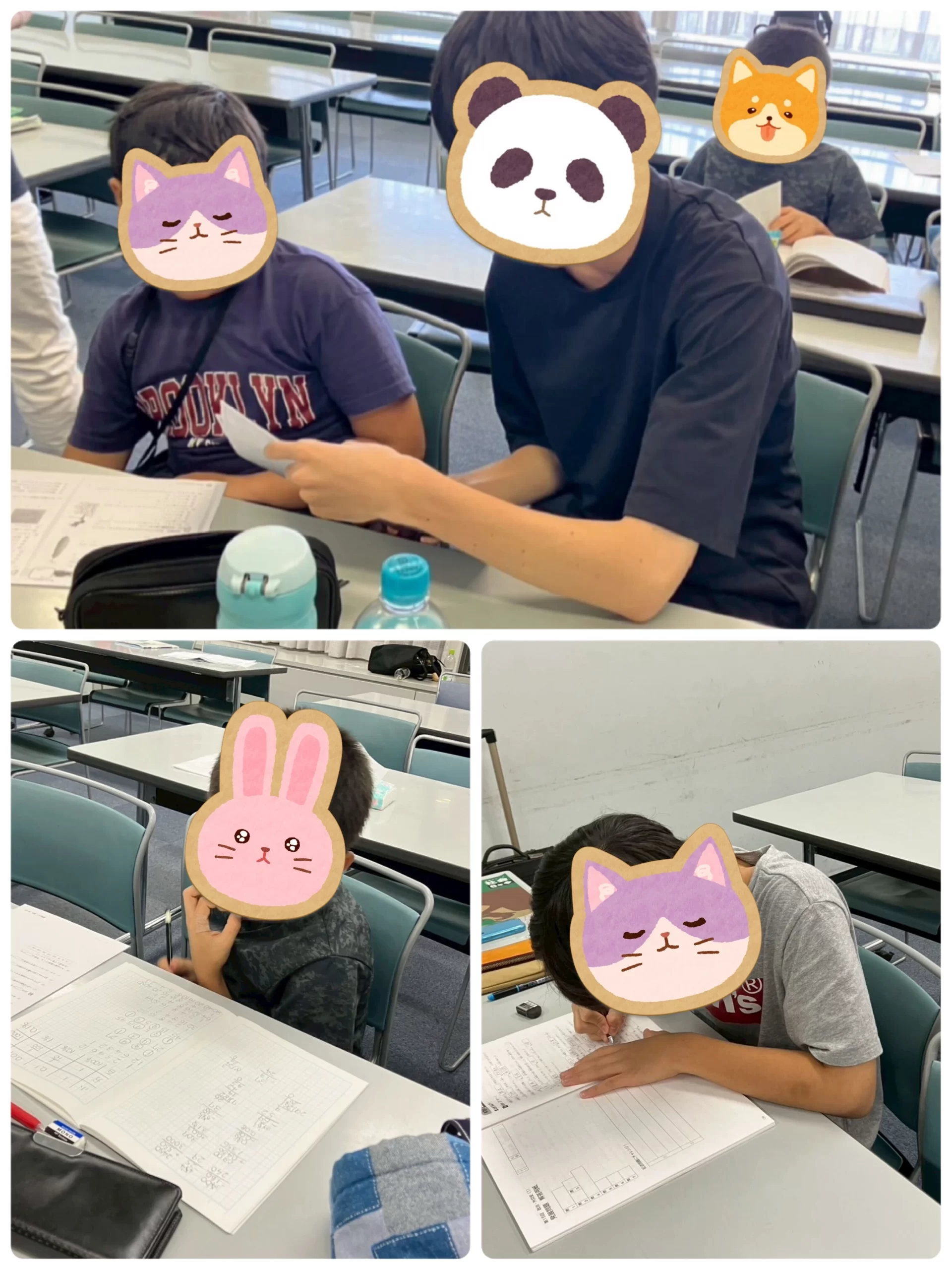 スーパーボール作りに挑戦する参加者たち